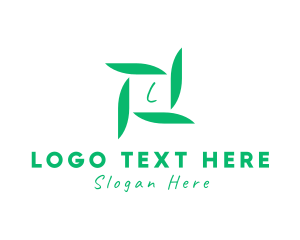 Organic Leaf Floral Branch  Logo