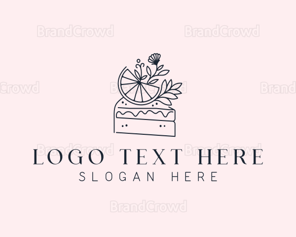 Fruit Cake Dessert Logo