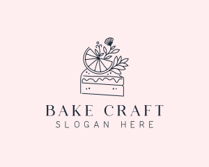 Fruit Cake Dessert logo design