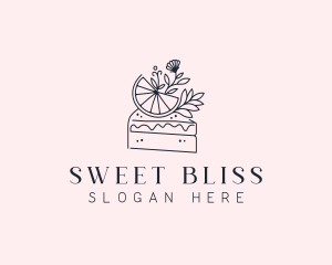 Fruit Cake Dessert logo design