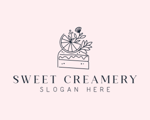 Fruit Cake Dessert logo design