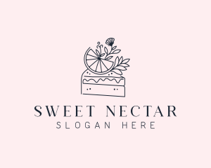 Fruit Cake Dessert logo design