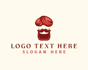 Mustache - India Turban Beard logo design