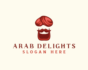 Arab - India Turban Beard logo design