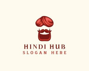 India Turban Beard logo design