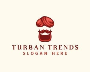 Turban - India Turban Beard logo design