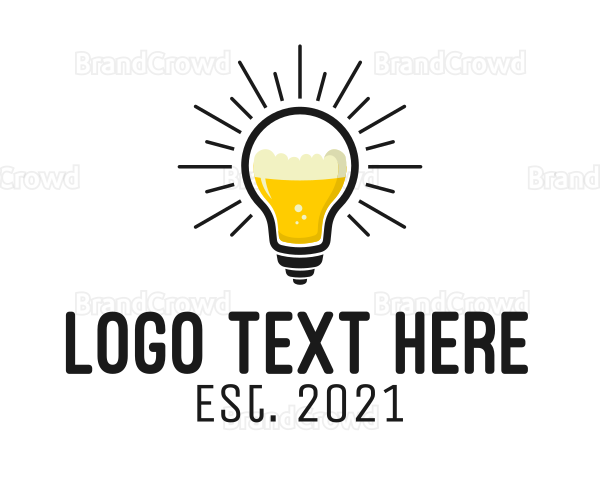 Beer Light Bulb Logo
