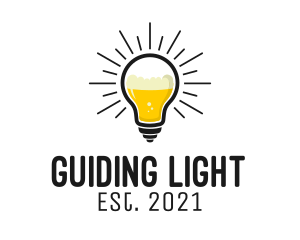 Beer Light Bulb  logo design