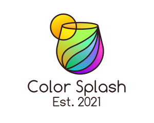 Colorful Cocktail Drink logo design