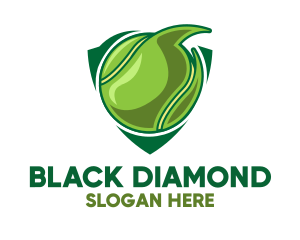 Tennis Ball Shield logo design