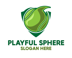 Ball - Tennis Ball Shield logo design