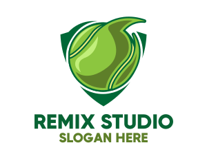 Tennis Ball Shield logo design