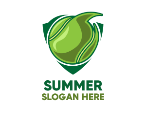 Tennis Ball Shield logo design