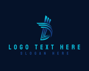 Data - Industrial  Technology Letter D logo design