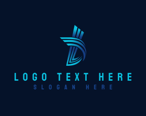 Telecommunications - Industrial  Technology Letter D logo design