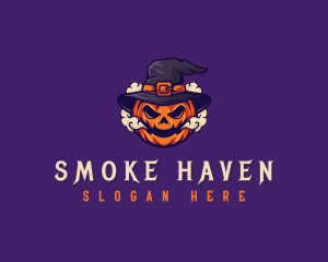 Halloween Pumpkin Vape logo design