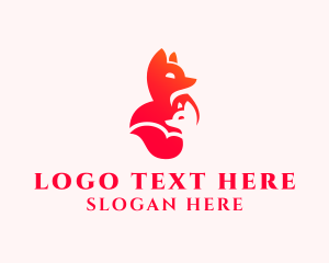 Company - Gradient Fox Animal logo design