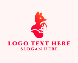 Gradient Fox Animal Logo