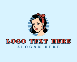 Lady - Model Pinup Woman logo design