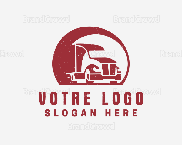 Red Freight Trucking Logo