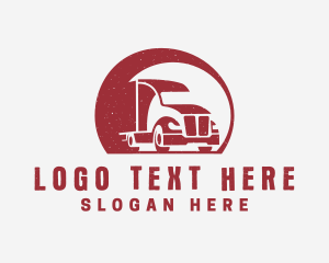 Transport - Red Freight Trucking logo design