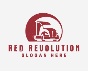 Red Freight Trucking  logo design