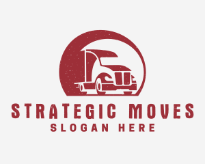 Red Freight Trucking  logo design