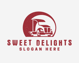 Truckload - Red Freight Trucking logo design