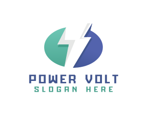 Thunder Charging Volt logo design