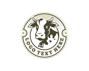 Rancher - Cattle Livestock Cow logo design