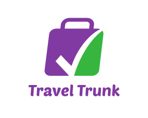 Baggage - Checkmark Briefcase Bag logo design