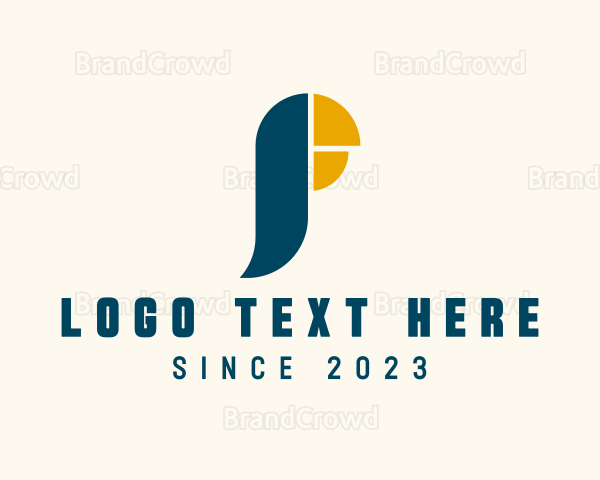 Minimalist Parrot Letter P Logo