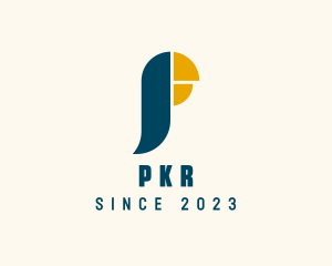 Minimalist Parrot Letter P logo design