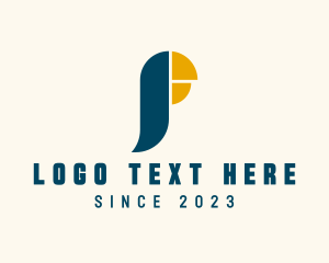Bird - Minimalist Parrot Letter P logo design