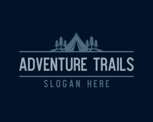 Campsite Tent Adventure  logo design