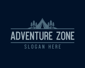 Campsite Tent Adventure  logo design