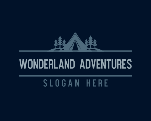 Campsite Tent Adventure  logo design