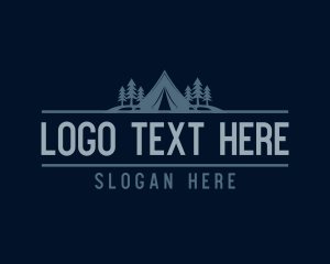 Glamping - Campsite Tent Adventure logo design