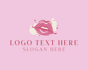 Beauty Blogger - Lips Beauty Lipstick logo design