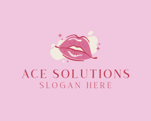 Lips Beauty Lipstick  logo design