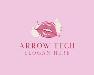 Lips Beauty Lipstick  logo design