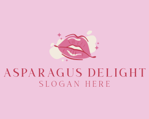 Lips Beauty Lipstick  logo design