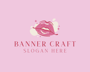 Lips Beauty Lipstick  logo design