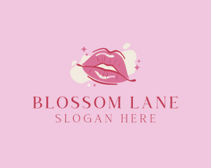 Lips Beauty Lipstick  logo design