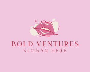 Lips Beauty Lipstick  logo design