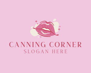 Lips Beauty Lipstick  logo design