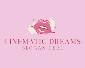 Lips Beauty Lipstick  logo design