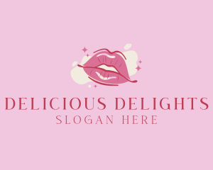 Lips Beauty Lipstick  logo design