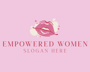 Lips Beauty Lipstick  logo design