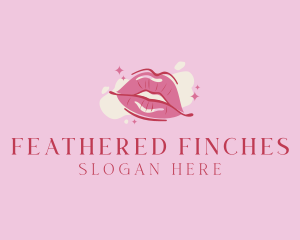 Lips Beauty Lipstick  logo design